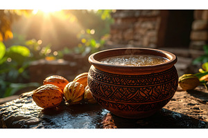 Traditional cacao drink in artisanal, a Food & Drink Photo by Igor Tichonow