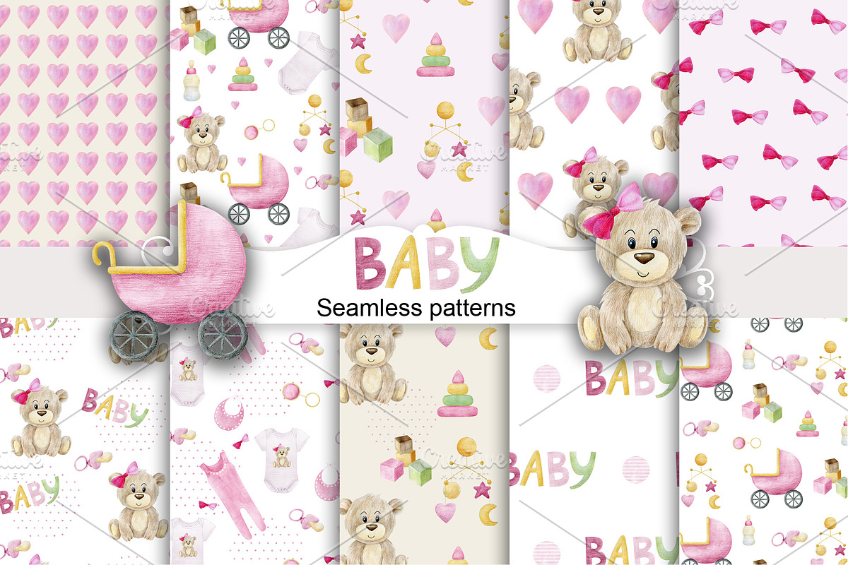 Baby boy and girl clipart., an Object Illustration by TaPilipa (Photo 12 of 15)
