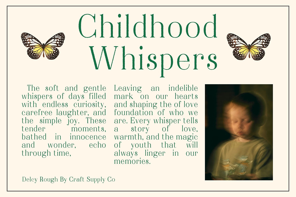 Delcy Rough, a Serif Font by Craft Supply Co. (Photo 4 of 8)