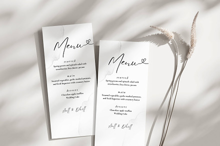 Wedding Menu Template SQF07, an Invitation Template by ResumeFabs