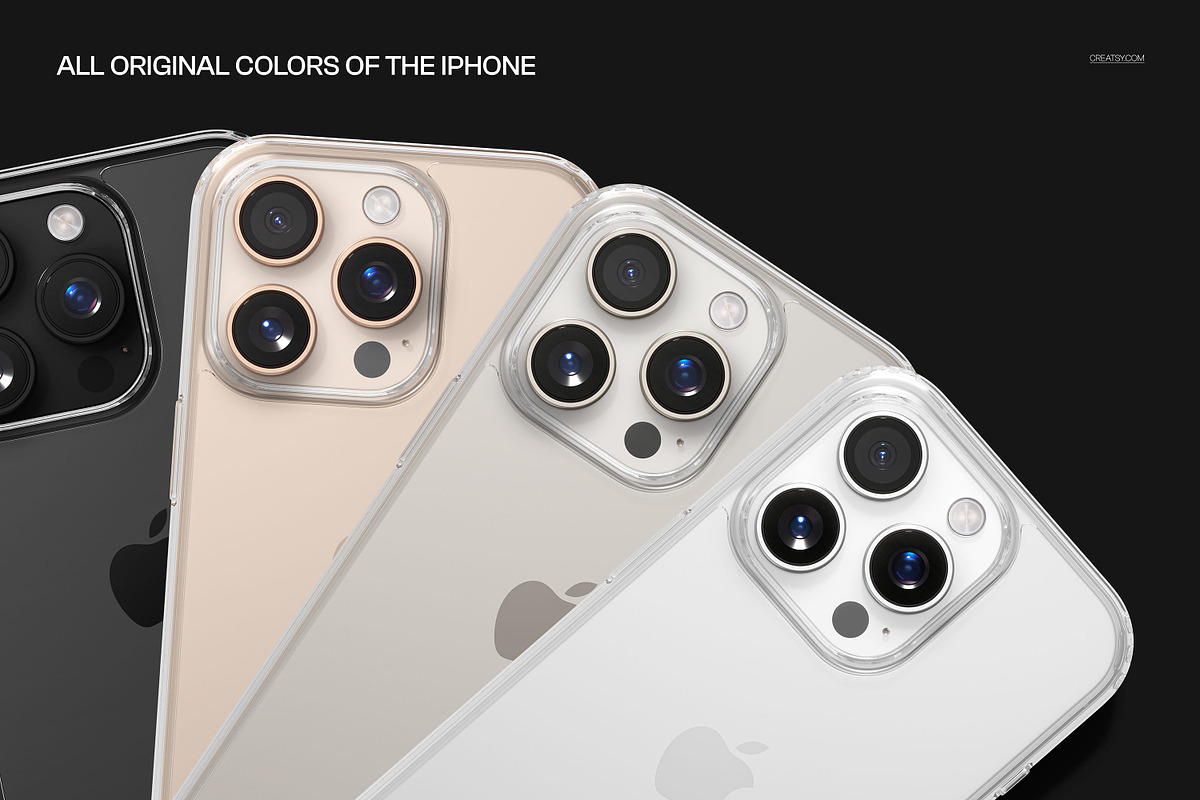 Phone 16 Pro Max Clear Case Mockup, an iPhone Mockup by creatsy5 (Photo 4 of 18)