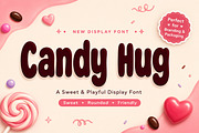 Candy Hug – Playful Display Font, a Slab Serif Font by Wow Magic (Thumbnail 1 of 4)