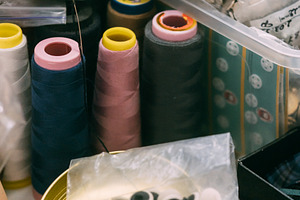 Sewing supplies tailor accessories storage box, an Industrial Photo by Photo Drive Studio