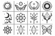Celestial Boho Magic Line Art Bundle, an Illustration by abu67222 (Thumbnail 5 of 7)