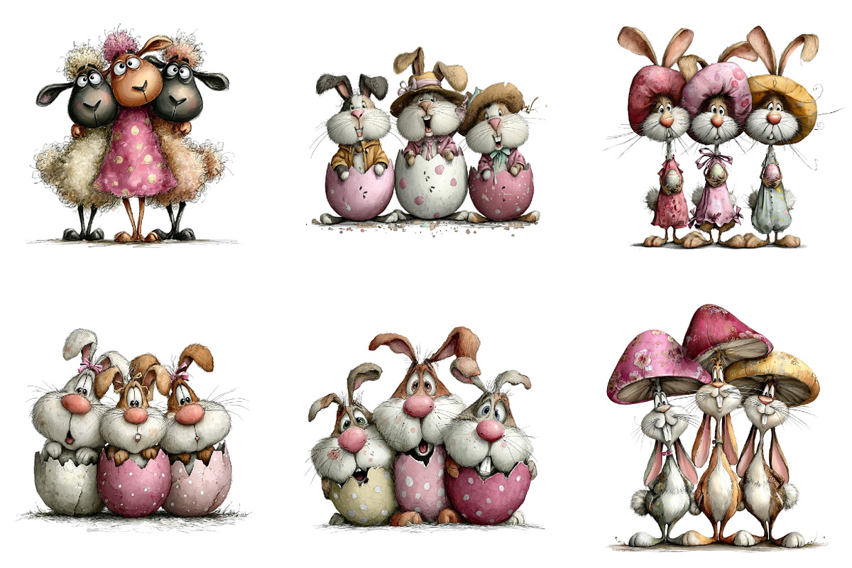 Watercolor Easter Animals Clipart, an Illustration by Sublimation Artist (Photo 7 of 7)