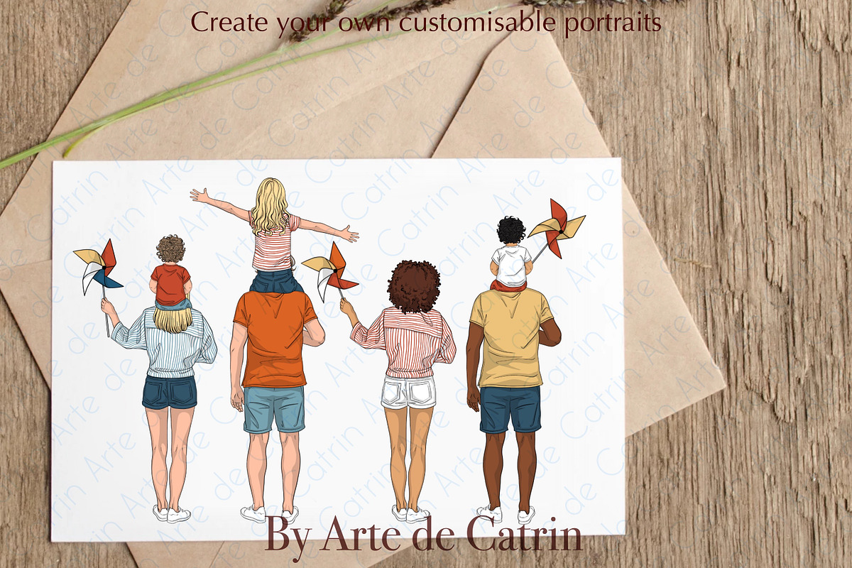 Summer Family Clipart, Beach Family, a Person Illustration by ArtedeCatrin (Photo 9 of 10)