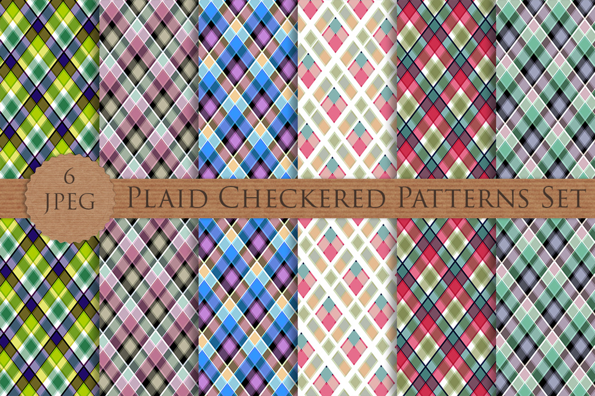 SALE! Plaid Checkered Patterns Set, a Pattern Graphic by Futurel (Photo 1 of 4)