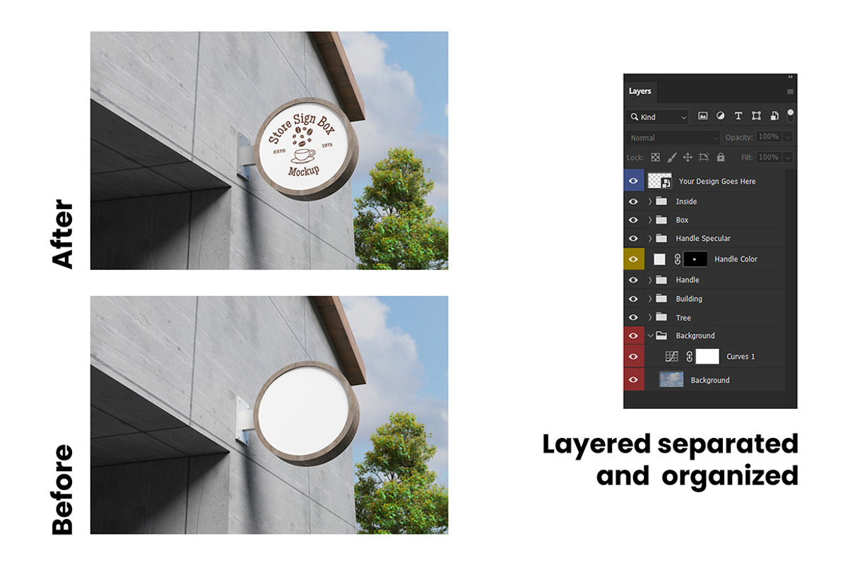 Store Sign Box Mockup, an Advertising Mockup by My Code Std (Photo 6 of 6)