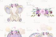 Purple Baby Elephant design, an Illustration by designloverstudio (Thumbnail 2 of 2)