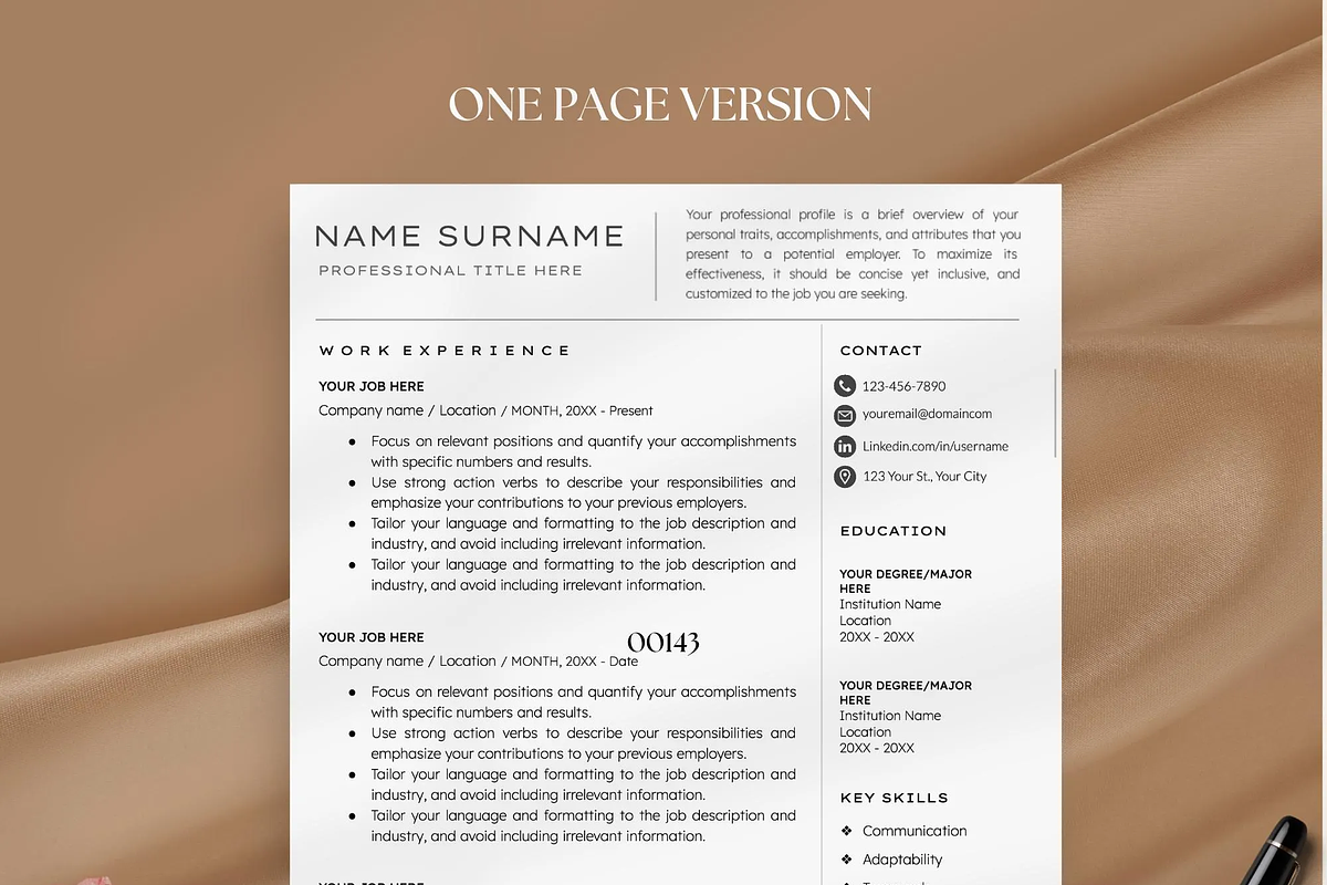 Resume Template with Cover Letter, a Resume Template by OkiDocs Resume Templates (Photo 7 of 11)