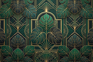pattern with geometric Art Deco styl, an Abstract Photo by Imaginarium