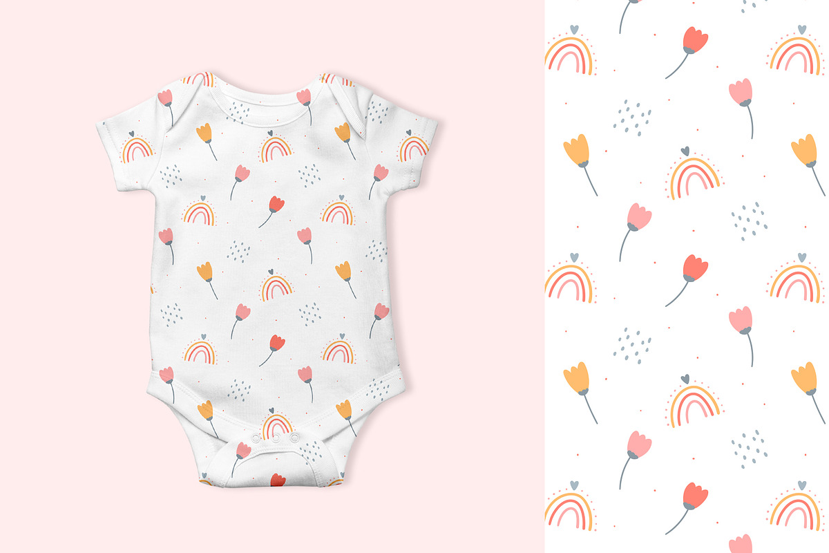 Kids cute floral seamless pattern, a Pattern Graphic by hanifa_design (Photo 6 of 10)