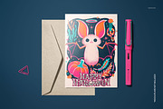 Halloween White Bat Card Template, a Card Template by creatsy5 (Thumbnail 4 of 5)