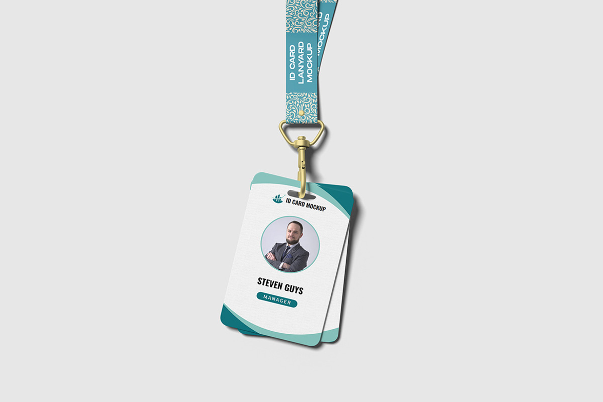 Lanyard and ID Card Mockup, a Product Mockup by ianmikraz (Photo 2 of 5)