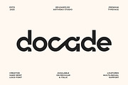 Docade Logo Font, a Sans Serif Font by Artiveko (Thumbnail 1 of 9)