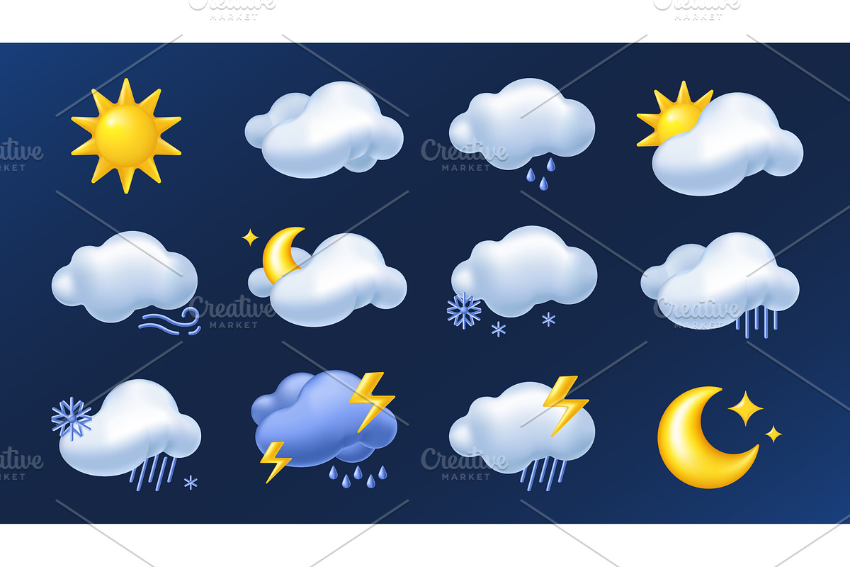 Weather 3D Illustration, an Object Illustration by alexdndz