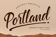 Portland | Modern Delicate Script, a Script Font by Fontlicious (Thumbnail 1 of 6)