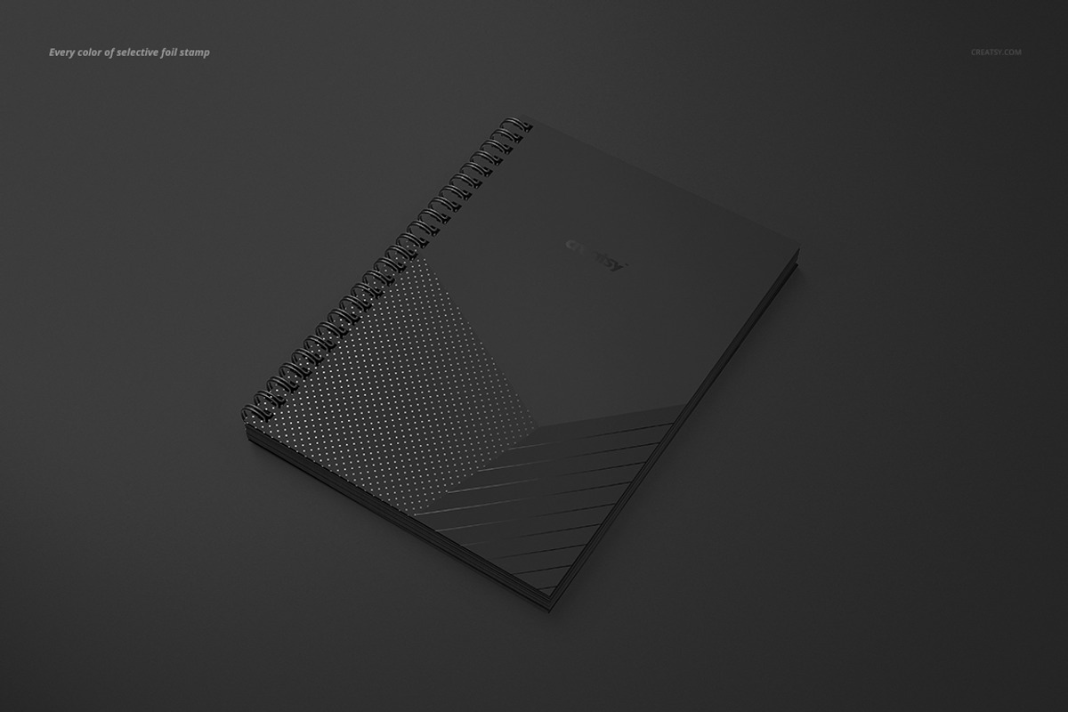 A5 Spiral Notebook Mockup Set, a Stationery Template by creatsy5 (Photo 8 of 12)