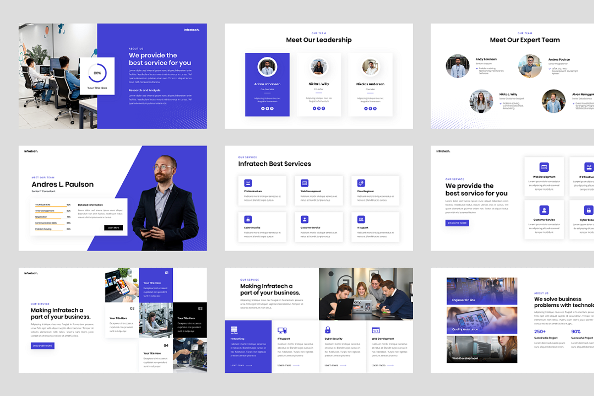Infratech - IT Solutions PowerPoint, a Presentation Template by Biwarastudio (Photo 3 of 5)