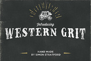 Western font Grit hand made typeface, a Font by Itsmesimon (Thumbnail 1 of 5)