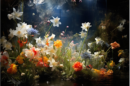 Summer garden flowers. Generate Ai, a Nature Photo by Ylivdesign
