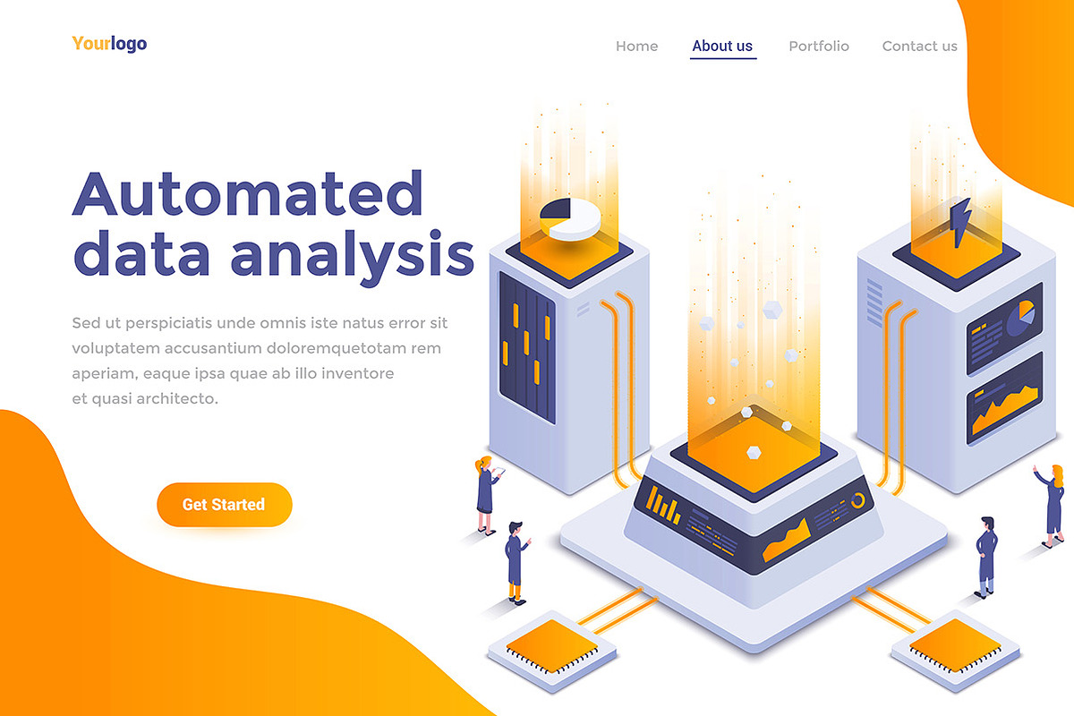 Modern flat design isometric graphic, a Templates & Theme by Creative Graphics (Photo 3 of 12)