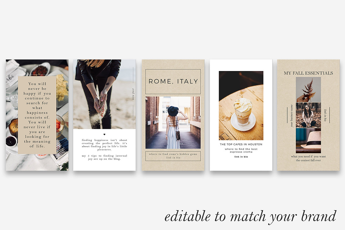 Neutral Instagram Story Templates, a Social Media Template by Dana Nicole Designs (Photo 4 of 5)