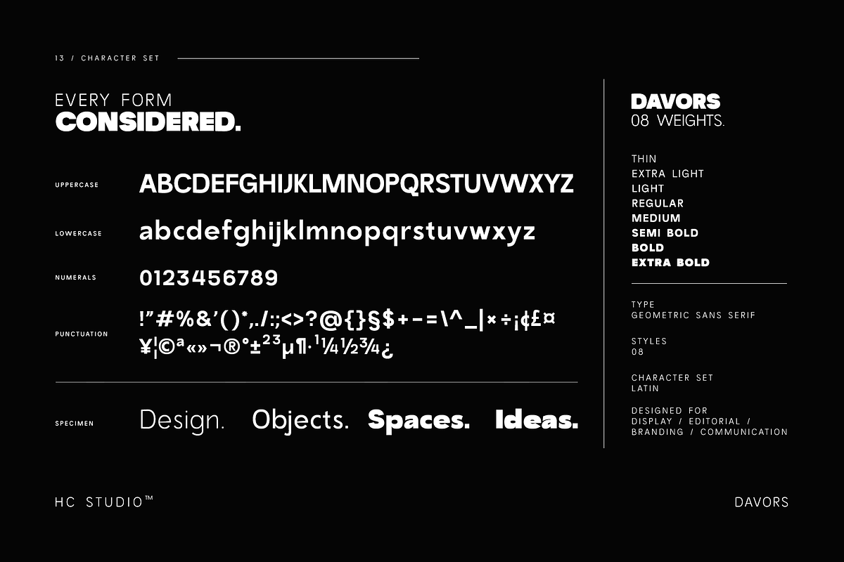 Davors - Geometric Sans Serif, a Sans Serif Font by Hasbi Creative (Photo 13 of 15)