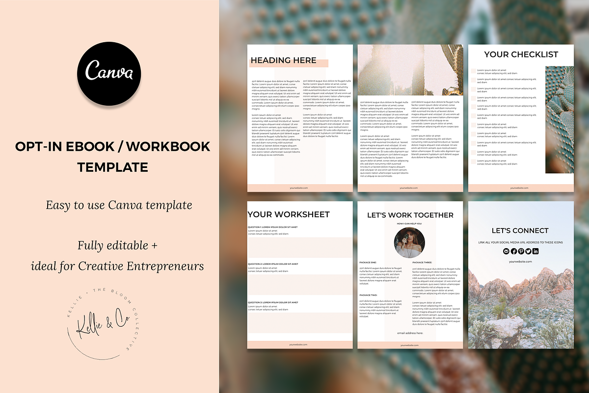 Canva eBook template: Peachy Perfect, a Magazine Template by Kellie & Co. (Photo 4 of 4)