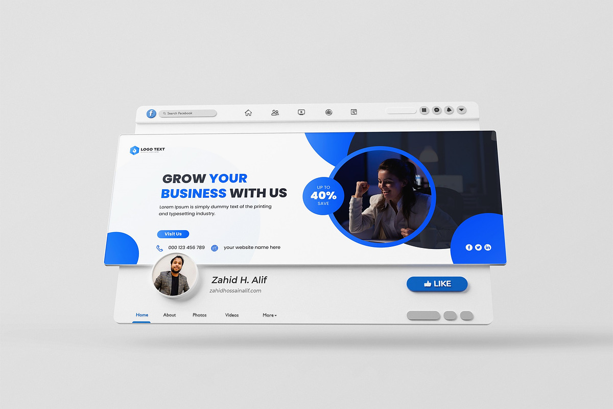 Facebook & web cover banner template, a Social Media Template by zahidhossainalif (Photo 3 of 4)
