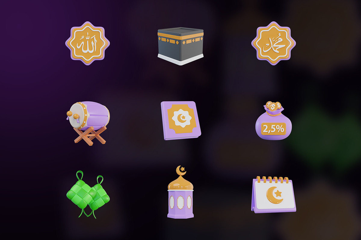 Ramadan 3D Icon, an Object Graphic by Artnivora.Std (Photo 4 of 4)