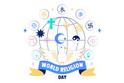 10 World Religion Day Illustration, a Person Illustration by denayunebgt (Thumbnail 4 of 4)