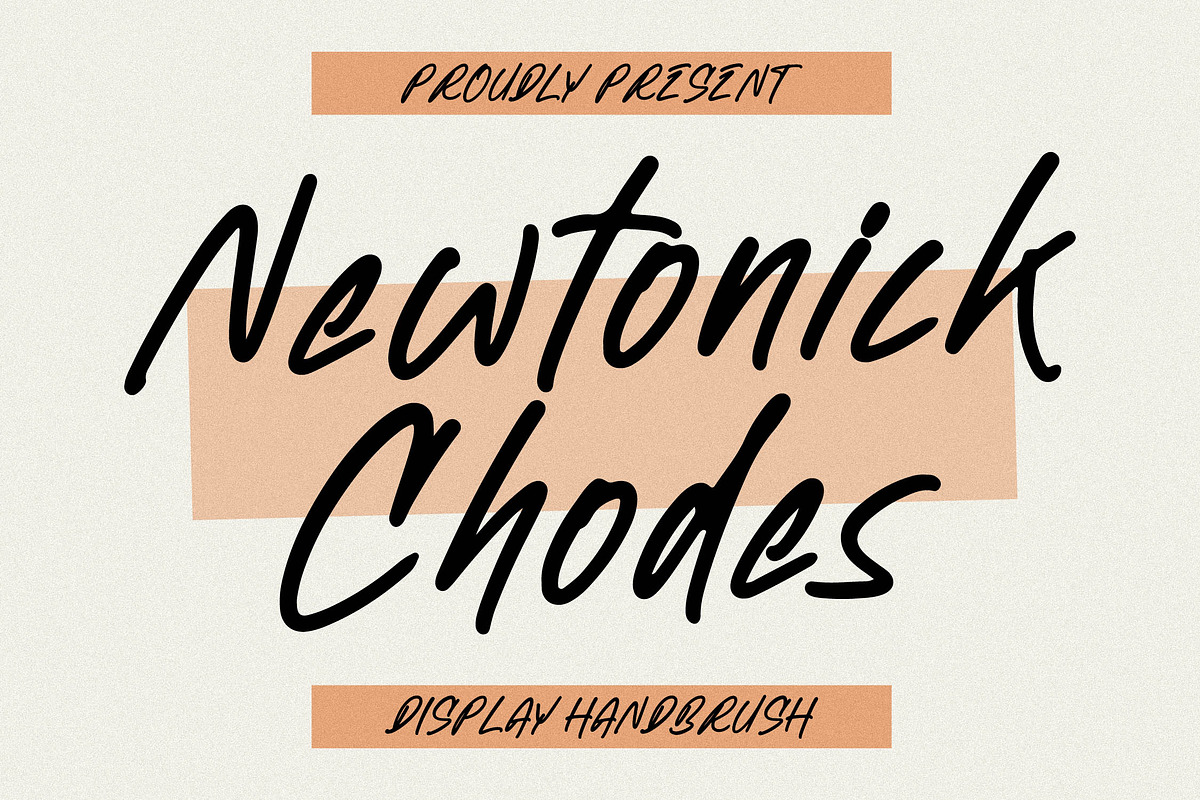 Newtonick Chodes Display Handbrush, a Script Font by Letterena Studios Script (Photo 1 of 15)