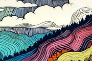 Vibrant Mountain, a Decorative Illustration by yahu88studio (Thumbnail 3 of 3)