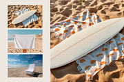 Beach Towel Mockup, a Household Mockup by Trissa (Thumbnail 6 of 7)