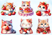 Strawberry Cat Clipart Sublimation, an Illustration by Craft Nest (Thumbnail 5 of 5)