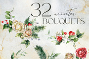 Christmas watercolor Winter Berries, a Seasonal Illustration by Yuliya Derbisheva (Thumbnail 3 of 17)