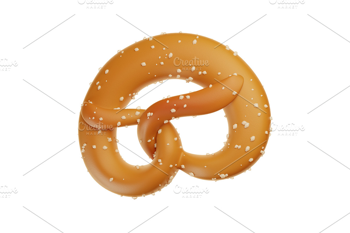 Cute 3D German Pretzel, an Object Graphic by Hannet (Photo 5 of 5)