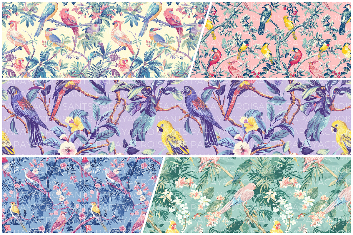 Exotic Birdy Seamless Pattern, a Pattern Graphic by STUDIO CHOTI (Photo 4 of 8)