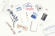 Breakfast Flatlay Collection, a Food Illustration by Scarlet Heath Art (Thumbnail 4 of 12)