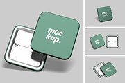 Square Button Badge Mockup, a Mockup by DxSLEX (Thumbnail 1 of 5)