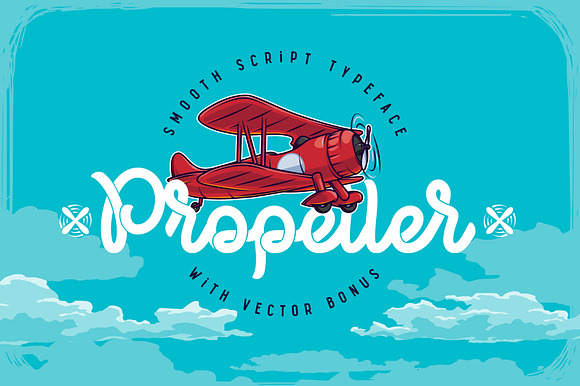 Propeller font + illustration preview 7