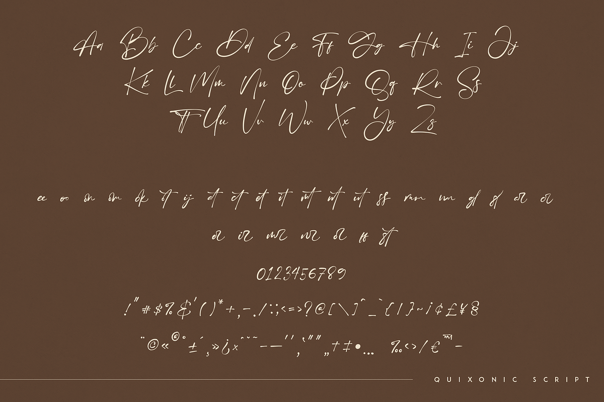 Quixotic - handmade script font, a Script Font by Only Fonts (Photo 8 of 10)