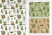 90 Camping Seamless Pattern Set, a Decorative Illustration by Mari_Caliart (Thumbnail 3 of 14)
