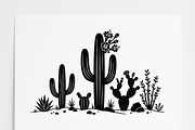 60 Desert Cactus Floral Silhouette, a Seasonal Illustration by Amazin_art (Thumbnail 21 of 35)
