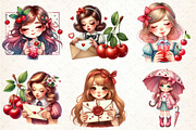 Cherry Girl Sublimation, an Illustration by DreamCafeArt (Thumbnail 4 of 8)