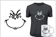 Grinch Face Vector, an Object Illustration by CarWrap design (Thumbnail 3 of 3)