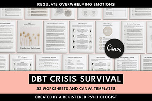 DBT Crisis Survival Canva Templates