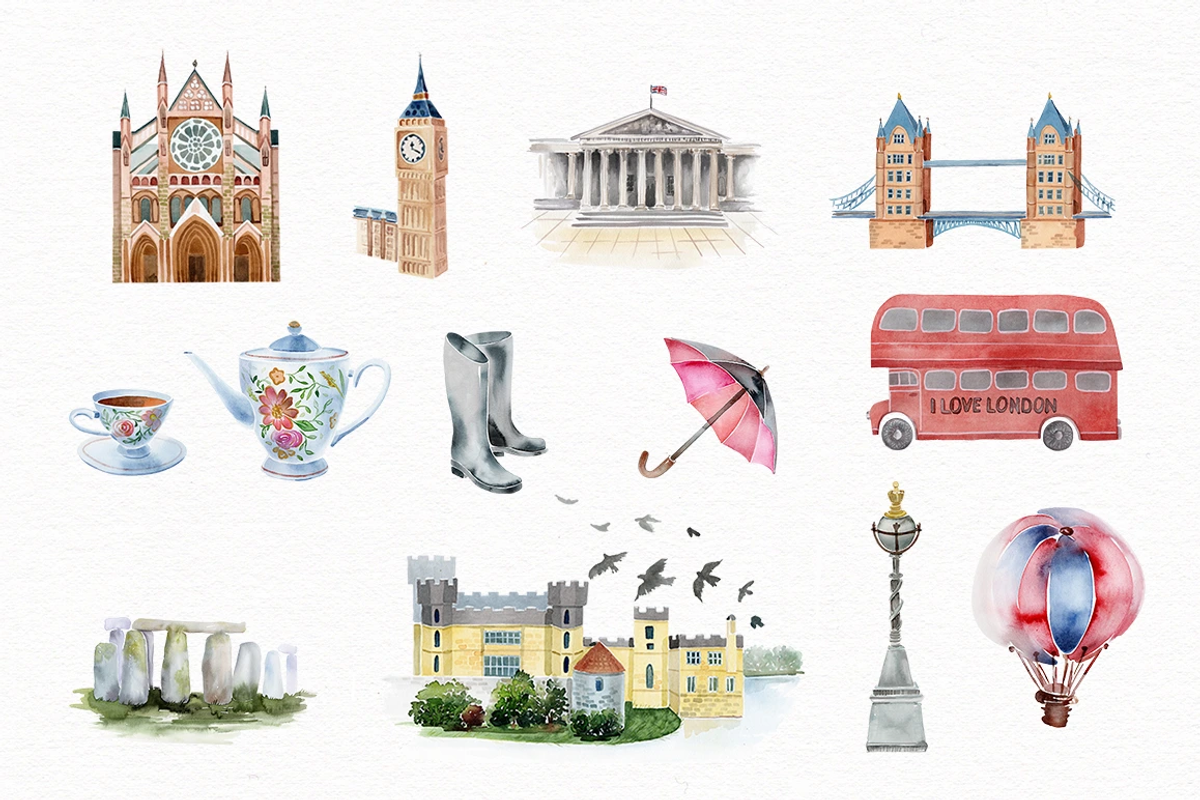 Italian Summer Watercolor Bundle, an Illustration by Karma (Photo 12 of 37)