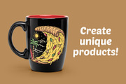 Pizza waves beach illustration, a Food Illustration by gunaonedesign (Thumbnail 2 of 5)